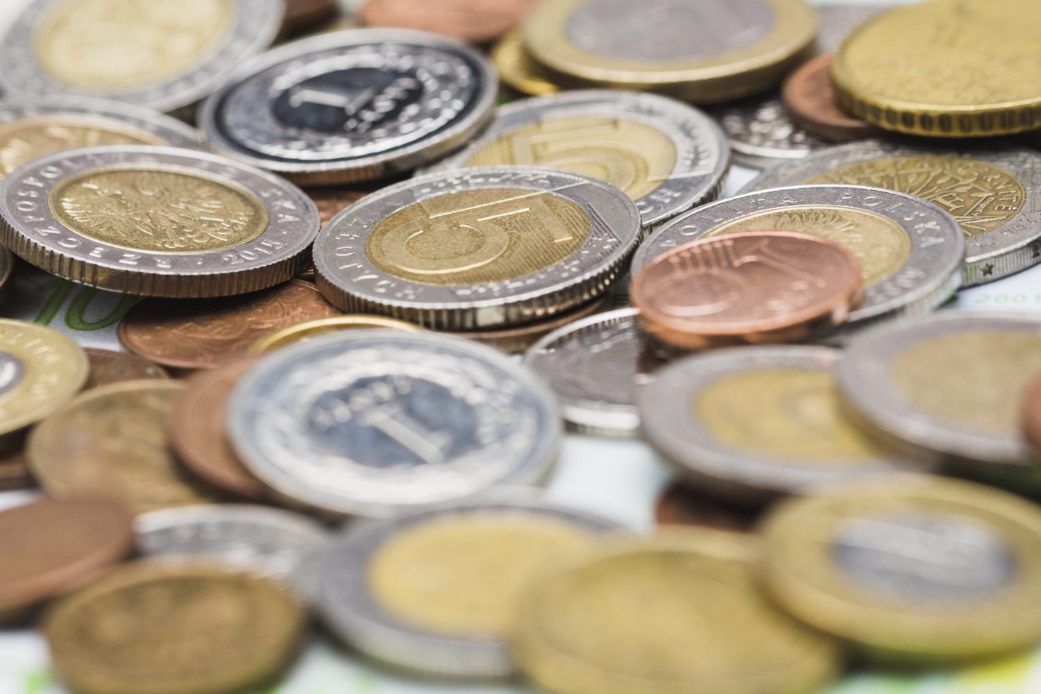 close-up-metallic-coins